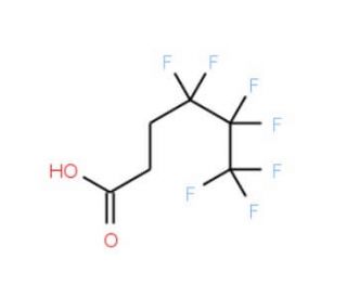 4,4,5,5,6,6,6-Heptafluorohexanoic acid (CAS 356-02-5) - chemical structure image