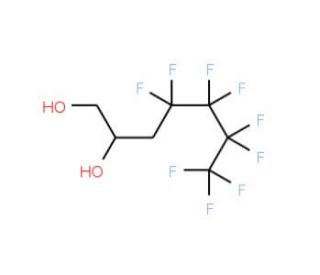 4,4,5,5,6,6,7,7,7-Nonafluoroheptane-1,2-diol (CAS 125070-38-4) - chemical structure image