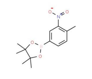 4,4,5,5-Tetramethyl-2-(4-methyl-3-nitrophenyl)-1,3,2-dioxaborolane (CAS 1072945-06-2) - chemical structure image