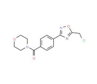 4-{4-[5-(Chloromethyl)-1,2,4-oxadiazol-3-yl]-benzoyl}morpholine - chemical structure image