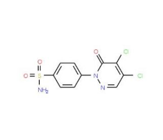 4-(4,5-dichloro-6-oxopyridazin-1(6H)-yl)benzenesulfonamide (CAS 33098-13-4) - chemical structure image