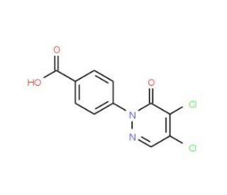 4-(4,5-dichloro-6-oxopyridazin-1(6H)-yl)benzoic acid (CAS 1147-64-4) - chemical structure image