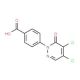 4-(4,5-dichloro-6-oxopyridazin-1(6H)-yl)benzoic acid (CAS 1147-64-4) - chemical structure image