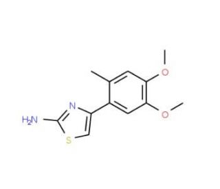 4-(4,5-Dimethoxy-2-methyl-phenyl)-thiazol-2-ylamine - chemical structure image