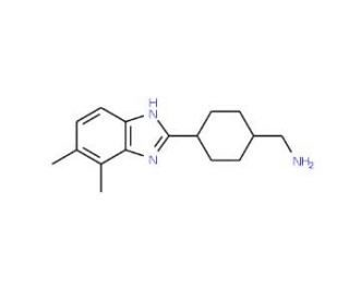 [4-(4,5-Dimethyl-1H-benzimidazol-2-yl)cyclohexyl]-methylamine - chemical structure image