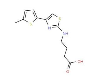 4-{[4-(5-methylthien-2-yl)-1,3-thiazol-2-yl]amino}butanoic acid - chemical structure image