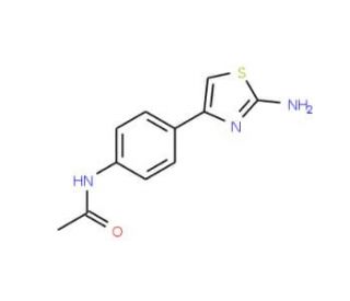 4-(4-Acetamidophenyl)-2-aminothiazole (CAS 21674-96-4) - chemical structure image