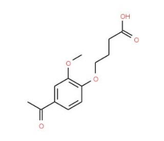 4-(4-acetyl-2-methoxyphenoxy)butanoic acid - chemical structure image