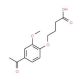 4-(4-acetyl-2-methoxyphenoxy)butanoic acid - chemical structure image