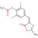4-[[4-(Acetyloxy)-3,5-diiodophenyl]methylene]-2-methyl-5(4H)-oxazolone (CAS 93087-37-7) - chemical structure image