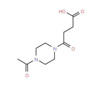 4-(4-acetylpiperazin-1-yl)-4-oxobutanoic acid - chemical structure image