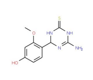 4-(4-Amino-6-mercapto-1,2-dihydro-1,3,5-triazin-2-yl)-3-methoxyphenol - chemical structure image