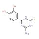 4-(4-Amino-6-mercapto-1,2-dihydro-1,3,5-triazin-2-yl)benzene-1,2-diol - chemical structure image
