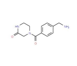 4-{[4-(aminomethyl)phenyl]carbonyl}piperazin-2-one - chemical structure image