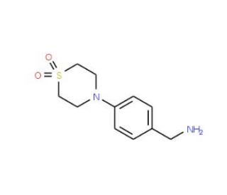 4-[4-(aminomethyl)phenyl]-1&lambda;{6},4-thiomorpholine-1,1-dione - chemical structure image