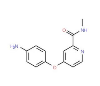 [4-(4-Aminophenoxy)(2-pyridyl)]-N-methylcarboxamide (CAS 284462-37-9) - chemical structure image