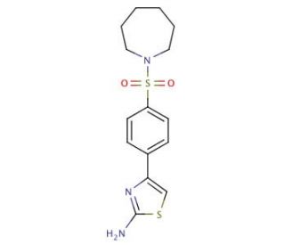 4-[4-(azepan-1-ylsulfonyl)phenyl]-1,3-thiazol-2-amine - chemical structure image