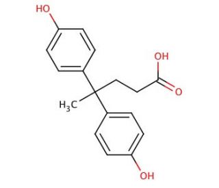 4,4-Bis(4-hydroxyphenyl)valeric acid (CAS 126-00-1) - chemical structure image