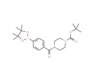 4-(4-Boc-1-piperazinylcarbonyl)benzeneboronic acid pinacol ester (CAS 864754-13-2) - chemical structure image