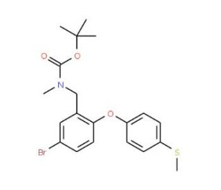4-{4-Bromo-2-[(methylamino)methyl]phenoxy}thioanisole, N-BOC protected - chemical structure image