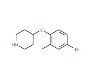 4-(4-Bromo-2-methylphenoxy)piperidine - chemical structure image