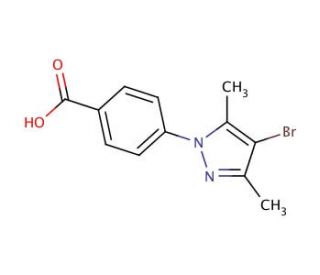 4-(4-bromo-3,5-dimethyl-1H-pyrazol-1-yl)benzoic acid - chemical structure image