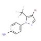 4-[4-bromo-5-(trifluoromethyl)-1H-pyrazol-1-yl]aniline - chemical structure image
