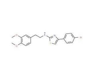 [4-(4-Bromo-phenyl)-thiazol-2-yl]-[2-(3,4-dimethoxy-phenyl)-ethyl]-amine - chemical structure image
