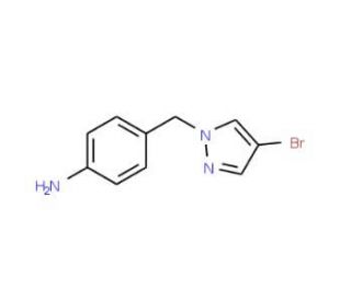 4-(4-Bromo-pyrazol-1-ylmethyl)-phenylamine - chemical structure image