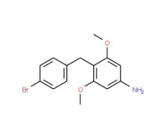 4-(4-Bromobenzyl)-3,5-dimethoxyaniline - chemical structure image
