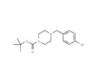 4-(4-Bromobenzyl)piperazine, N1-BOC protected (CAS 844891-10-7) - chemical structure image