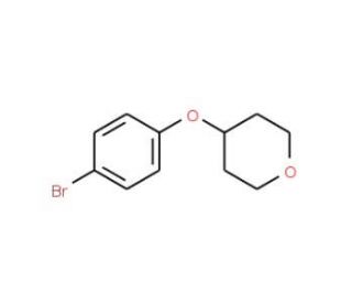 4-(4-Bromophenoxy)tetrahydro-2H-pyran (CAS 215453-84-2) - chemical structure image