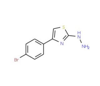 4-(4-Bromophenyl)-2-hydrazino-1,3-thiazole (CAS 4871-22-1) - chemical structure image
