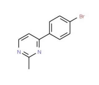 4-(4-Bromophenyl)-2-methylpyrimidine (CAS 499785-50-1) - chemical structure image