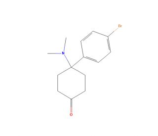 4-(4-Bromophenyl)-4-dimethylaminocyclohexanone (CAS 65619-52-5) - chemical structure image