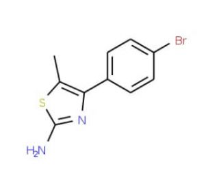 4-(4-Bromophenyl)-5-methyl-1,3-thiazole-2-ylamine (CAS 65705-44-4) - chemical structure image