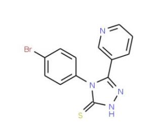 4-(4-bromophenyl)-5-pyridin-3-yl-4H-1,2,4-triazole-3-thiol - chemical structure image