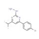 4-(4-Bromophenyl)-6-(difluoromethyl)-2-hydrazinopyrimidine (CAS 862652-02-6) - chemical structure image