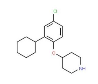 4-(4-Chloro-2-cyclohexylphenoxy)piperidine - chemical structure image