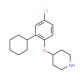4-(4-Chloro-2-cyclohexylphenoxy)piperidine - chemical structure image