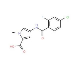 4-(4-Chloro-2-fluoro-benzoylamino)-1-methyl-1H-pyrrole-2-carboxylic acid - chemical structure image