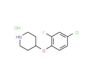 4-(4-Chloro-2-fluorophenoxy)piperidinehydrochloride - chemical structure image