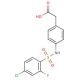 (4-{[(4-chloro-2-fluorophenyl)sulfonyl]amino}phenyl)acetic acid - chemical structure image
