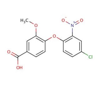 4-(4-chloro-2-nitrophenoxy)-3-methoxybenzoic acid - chemical structure image