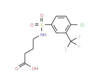 4-({[4-chloro-3-(trifluoromethyl)phenyl]sulfonyl}amino)butanoic acid - chemical structure image