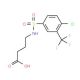 4-({[4-chloro-3-(trifluoromethyl)phenyl]sulfonyl}amino)butanoic acid - chemical structure image