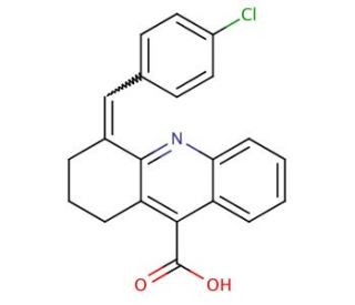 4-(4-Chloro-benzylidene)-1,2,3,4-tetrahydro-acridine-9-carboxylic acid - chemical structure image