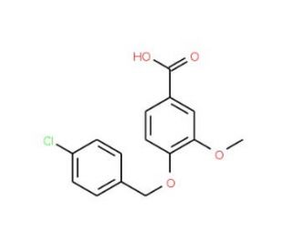 4-(4-Chloro-benzyloxy)-3-methoxy-benzoic acid - chemical structure image