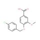 4-(4-Chloro-benzyloxy)-3-methoxy-benzoic acid - chemical structure image