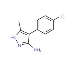 4-(4-Chloro-phenyl)-5-methyl-2H-pyrazol-3-ylamine (CAS 214416-39-4) - chemical structure image